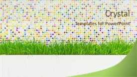  Presentation with green industries plant - Theme featuring simple herbal - green grass plant decorating background and a  colored foreground