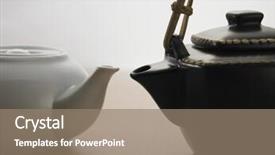  Presentation with chinese chinese - Audience pleasing slides consisting of simple herbal - two chinese teapots backdrop and a  colored foreground