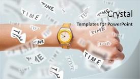  Presentation with old clock time antique - Slide set with simple history - clock and watch concept background and a sky blue colored foreground