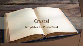  Presentation with blank old book - Theme enhanced with simple history - open blank pages of old background and a lemonade colored foreground