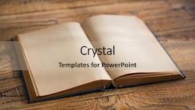  Presentation with blank old book - Slide deck featuring simple history - open blank pages of old background and a soft green colored foreground