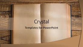  Presentation with wood simple - Presentation design enhanced with simple history - open blank pages of old background and a coral colored foreground