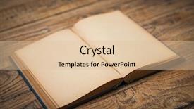  Presentation with history book - Presentation design consisting of simple history - open blank pages of old background and a lemonade colored foreground