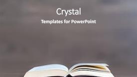  Presentation with wood simple - Slide deck with simple history - open book on wood background background and a gray colored foreground