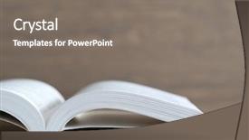  Presentation with wood simple - Audience pleasing slide set consisting of simple history - open book on wood background backdrop and a  colored foreground