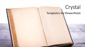  Presentation with vintage book - Colorful theme enhanced with simple history - open old vintage book backdrop and a sky blue colored foreground