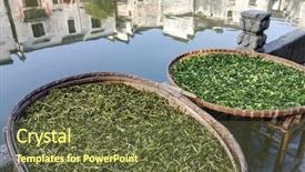  Presentation with ancient village - Colorful theme enhanced with simple history - vegetables drying at hongcun ancient backdrop and a  colored foreground