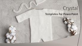  Presentation with knitted clothes - Presentation theme with simple-knitted-handmade-clothes background and a light gray colored foreground