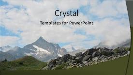  Presentation with cyber crime simple pic - Theme featuring simple landscape in the alps background and a  colored foreground