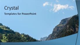  Presentation with simple - Beautiful slides featuring simple landscape in the alps backdrop and a  colored foreground