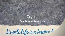  Presentation with happy life - Colorful PPT theme enhanced with simple-life-is-a-happy backdrop and a gray colored foreground