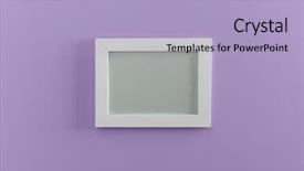  Presentation with frame - Amazing slide set having simple line - empty photo frame on wall backdrop and a light blue colored foreground