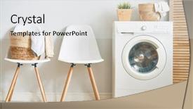  Presentation with laundry room - Beautiful slide set featuring simple machines - interior of a real laundry backdrop and a white colored foreground