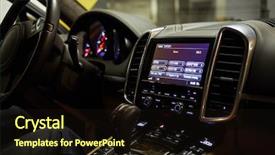  Presentation with cabin - Presentation design consisting of simple machines - interior of modern car cabin background and a wine colored foreground