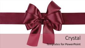  Presentation with dark simple - Presentation theme featuring simple maroon - dark purple bow photo made background and a red colored foreground