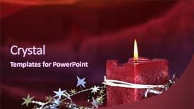  Presentation with maroon - Cool new presentation theme with simple maroon - holiday candle backdrop and a wine colored foreground