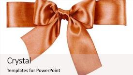  Presentation with silk - Presentation theme having simple maroon - light brown bow made background and a  colored foreground