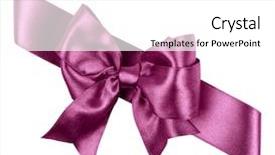  Presentation with silk - Cool new slide set with simple maroon - purple bow made from silk backdrop and a white colored foreground