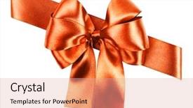  Presentation with red ribbon hiv - Colorful presentation design enhanced with simple maroon - red bow made from silk backdrop and a coral colored foreground