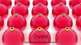  Presentation with christmas red - PPT theme having simple maroon - red christmas decoration on white background and a  colored foreground