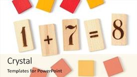  Presentation with tools - Presentation theme having simple mathematics - arithmetical tools set for primary background and a lemonade colored foreground