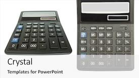  Presentation with mathematics - Presentation theme having simple mathematics - calculator under the white background background and a  colored foreground