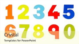  Presentation with flowers on white wooden - Amazing presentation theme having simple mathematics - colorful wooden toy numbers backdrop and a blonde colored foreground