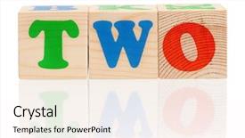  Presentation with mathematics - PPT theme featuring simple mathematics - cubes with letters background and a cream colored foreground