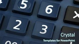  Presentation with mathematics - Cool new presentation theme with simple mathematics - macro view of calculator board backdrop and a ocean colored foreground