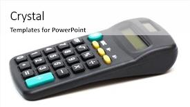  Presentation with mathematics - Colorful theme enhanced with simple mathematics - new calculator on a white backdrop and a  colored foreground