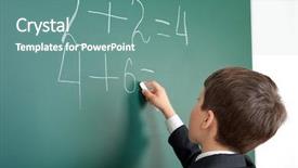  Presentation with math simple - Colorful PPT layouts enhanced with simple mathematics - school boy decides examples math backdrop and a seafoam green colored foreground