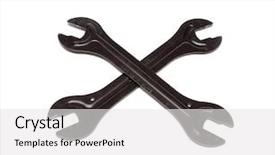  Presentation with mechanical - PPT theme having simple mechanical - cycle spanners background and a  colored foreground