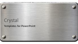  Presentation with plaque - Audience pleasing PPT layouts consisting of simple-metal-plaque-or-plate backdrop and a light gray colored foreground