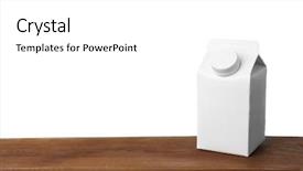  Presentation with white milk - PPT layouts enhanced with simple milk box on white background and a white colored foreground