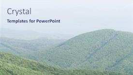  Presentation with simple green - Cool new slide deck with simple-minimalistic-spring-landscape backdrop and a sky blue colored foreground