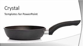  Presentation with frying - Beautiful slides featuring simple new empty non-stick backdrop and a white colored foreground