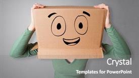  Presentation with face head in anatomy - Amazing presentation theme having simple nice - young woman standing and gesturing backdrop and a gray colored foreground