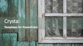  Presentation with wood simple - Beautiful slide set featuring simple old window with shutters backdrop and a gray colored foreground