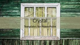  Presentation with wood simple - Beautiful presentation design featuring simple old window with shutters backdrop and a mint green colored foreground