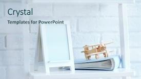  Presentation with baby toy - Colorful slides enhanced with simple plane - baby toy and frame backdrop and a sky blue colored foreground