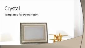  Presentation with wooden toy - PPT layouts featuring simple plane - child toy with frame background and a  colored foreground