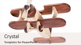  Presentation with path in woods - Colorful slide set enhanced with simple plane - wooden airplane isolated with clipping backdrop and a lemonade colored foreground