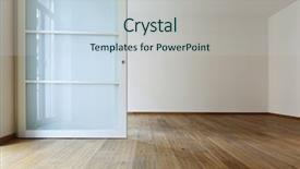  Presentation with floor - Slide deck consisting of simple slide - interior empty house with wooden background and a sky blue colored foreground