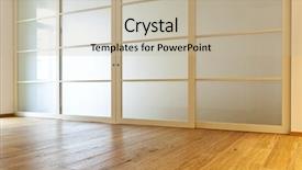  Presentation with wooden floor and gold frame - PPT theme enhanced with simple slide - interior empty house with wooden background and a mint green colored foreground