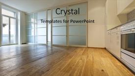  Presentation with simple - Audience pleasing slide set consisting of simple slide - interior empty house with wooden backdrop and a coral colored foreground