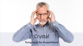  Presentation with uae old man - Slide deck featuring simple tem - confused old man in eyeglasses background and a light blue colored foreground