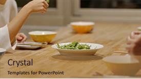  Presentation with home black family - Amazing slides having simple tem - family having dinner together backdrop and a  colored foreground