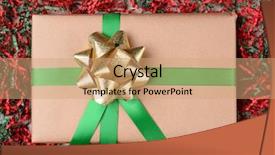  Presentation with red gold green field - Beautiful presentation theme featuring simple tem - high angle shot backdrop and a coral colored foreground