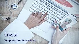  Presentation with headache - Cool new slides with simple tem - pretty blond woman having headache backdrop and a sky blue colored foreground