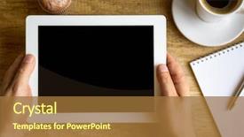  Presentation with ferris wheel - Slide set featuring simple tem - young smiling couple having background and a tawny brown colored foreground